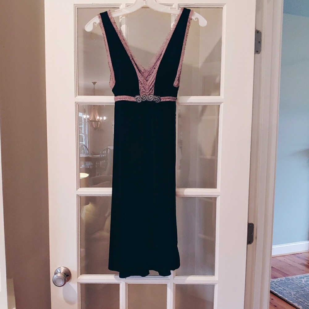 Black velvet dress